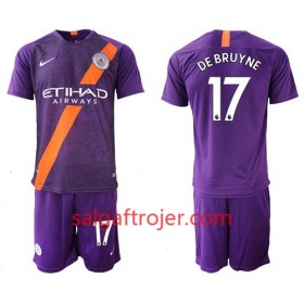 Manchester City Fodboldtrøjer De Bruyne 17 Børn 3. sæt 2018/19 Kort ærmer